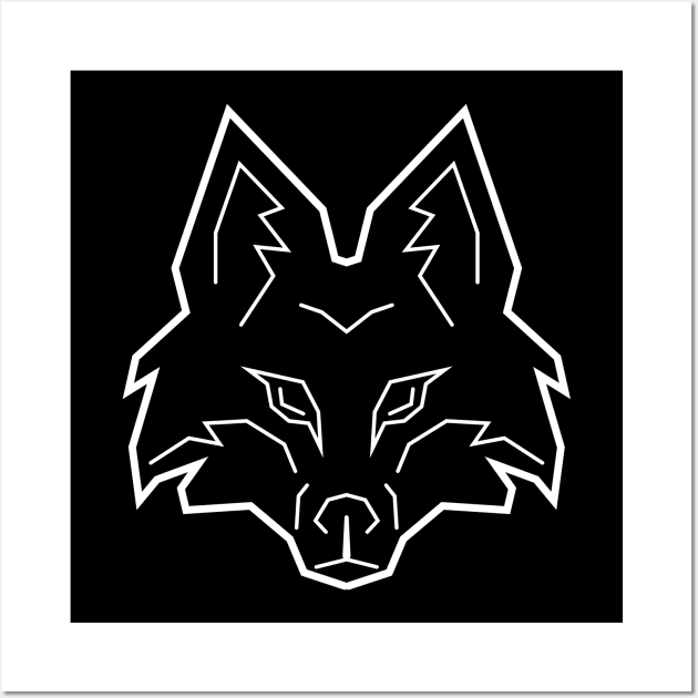 Minimal Wolf Wall Art by ChapDemo
